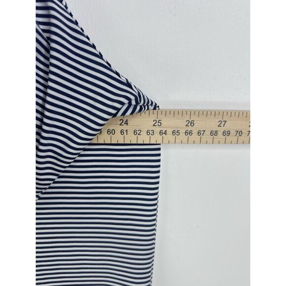 Peter Millar Summer Comfort Golf Polo Shirt Men XL Navy Blue Striped Embroidered - Picture 7 of 12